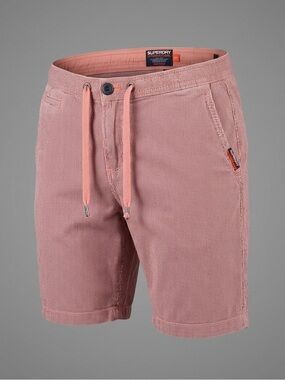 Superdry Men's Dusty Pink Corded Drawstring Shorts